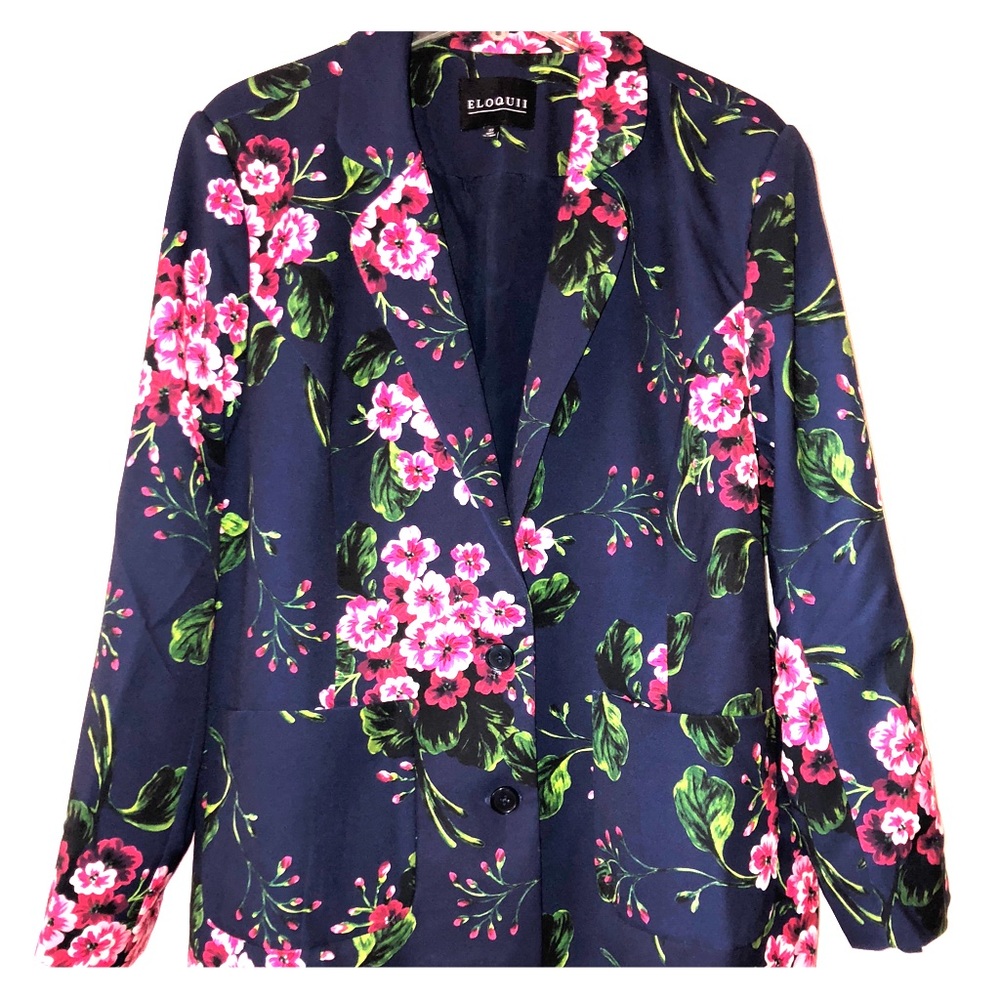 Floral Print Eloquii Blazer